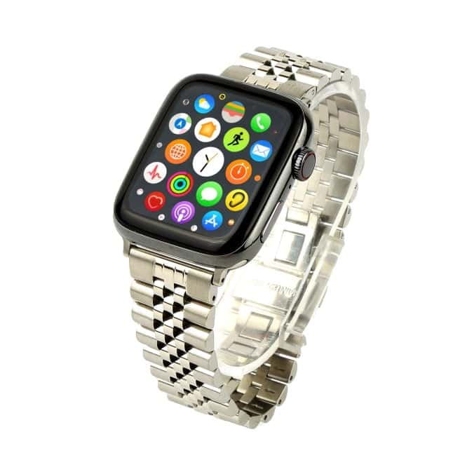 Watch 10 with 5 breed fancy ROLX chain straps | 45mm | Black - TikTec