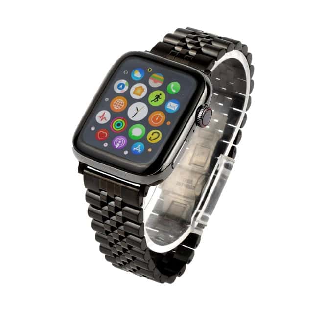 Watch 10 with 5 breed fancy ROLX chain straps | 45mm | Black - TikTec